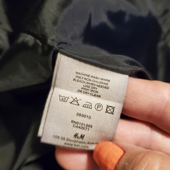 H&M Black & White Striped Linen Blazer Career, Casual Size 8 - Picture 5 of 11